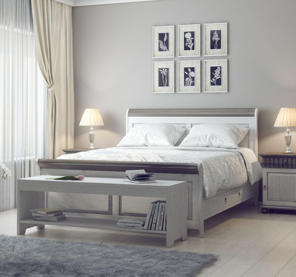 Кровать двуспальная Мальта с ящиками 180