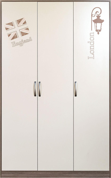 Шкаф для одежды 3д Бритиш Бум П3.0551.1.25 (Дуб трюфельный + крем)