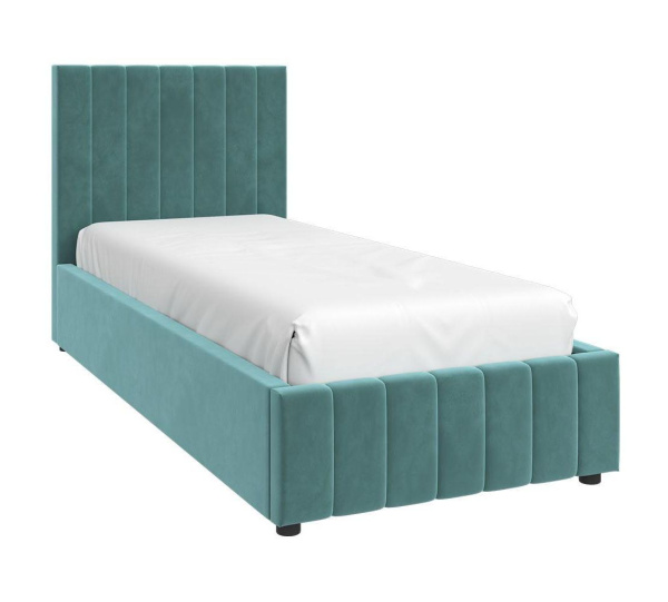 Кровать односпальная Нельсон Вертикаль (СТАНДАРТ, 4 ВАРИАНТ бирюза, Вертикаль без подъемного механизма 900*2000)