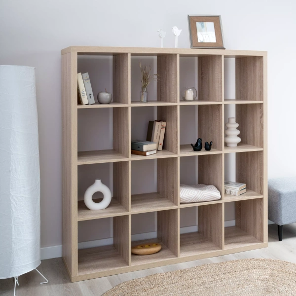 Стеллаж Фора 16, широкий стеллаж с открытыми ячейками