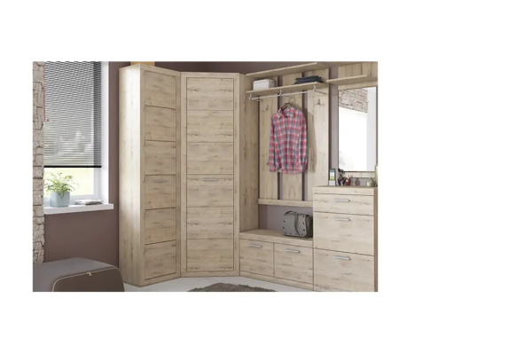 Шкаф угловой с полками L-P ОСКАР