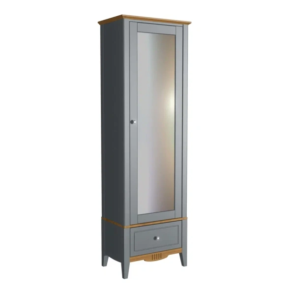 Шкаф для прихожей Пенни с зеркалом (Серый 7046/Антик 24)