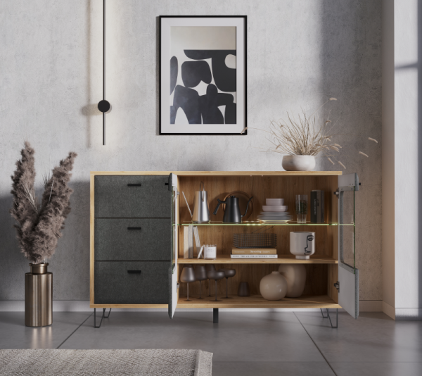 Тумба ГРЕЙС KOM2W3S с подсветкой