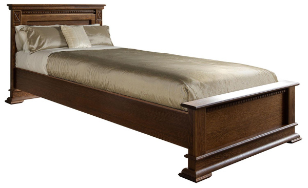 Кровать одинарная Верди Классик с низким изножьем (Черешня с золочением 800*2000)