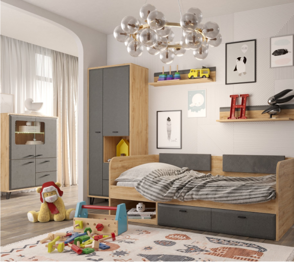 Тумба ГРЕЙС KOM2W1D2S с подсветкой