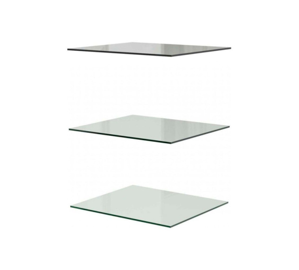 Комплект полок на шкаф с витриной однодверный 1 стекло Грация (КОМПЛЕКТ ПОЛОК СТЕКЛО, 420мм.1 стекло ГОСТИНАЯ)