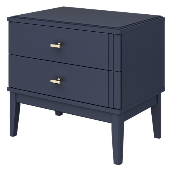 Тумба прикроватная Джали (ЛДСП Ночное небо/ МДФ Лак Тёмный лазурный)