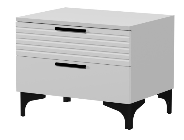 Тумба прикроватная Брента (ЛДСП Белый Снег/ Лак Белый)