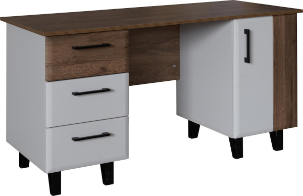 Стол письменный 2т Ариста П3.593.2.43 (Беж Нубук + Дуб Артизан Трюфель)