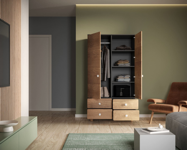 Шкаф двухдверный с ящиками Split SP14