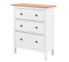 Комод 3 ящика MINI Кымор Hemnes (Цвет Белый/светло-коричневый)