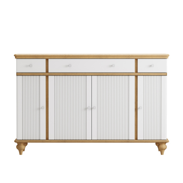 Комод Рандеву 223 (Белый лак/Антик 24)