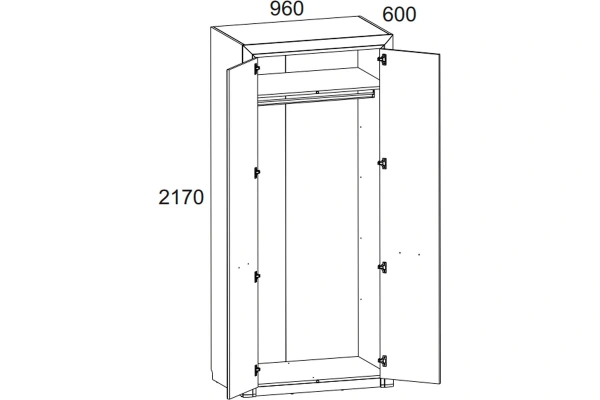 Шкаф 2DG ОЛИВИЯ