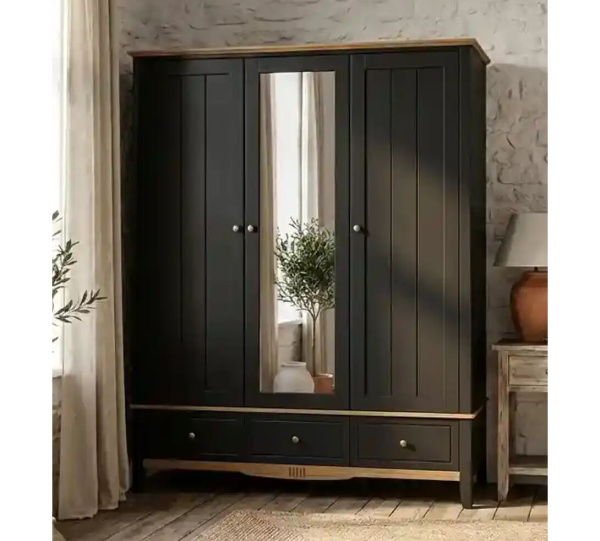 Шкаф NN 33 Пенни комбинированный с 1-м зеркалом (Блэк/Антик 24)