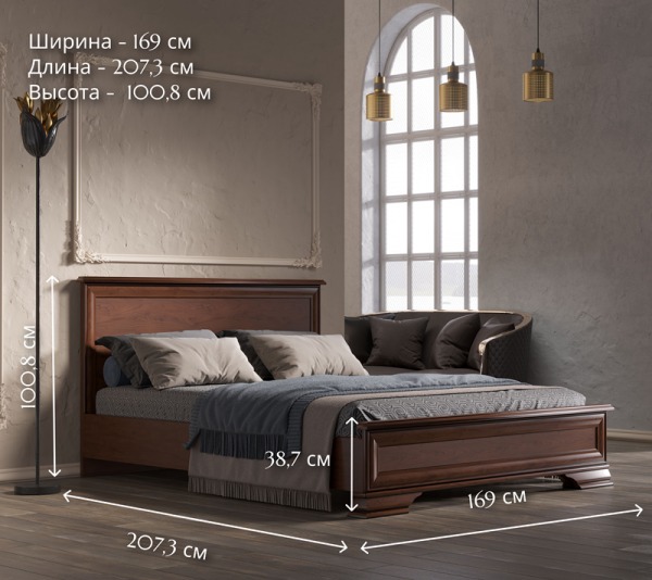 Кровать б.о. КЕНТАКИ S320-LOZ160х200