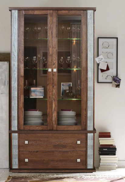 Шкаф с витриной Тунис П6.343.0.20 (П343.20Ш)