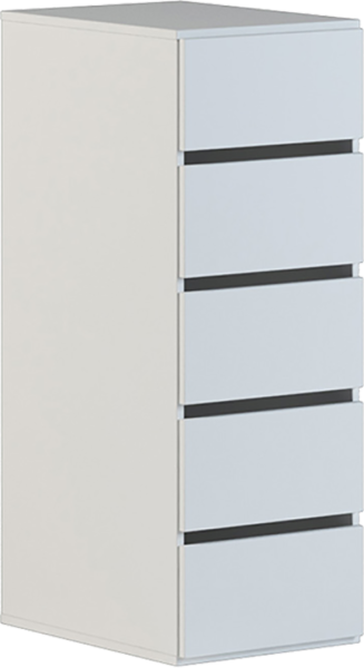 Комод Бержер для шкафа (Метрополитан Грей/Белый)