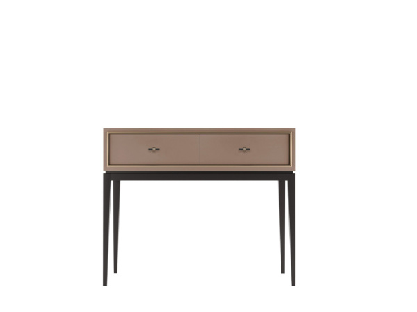 Консоль Nice с 2 ящиками (Пудровый/Черный/золото)