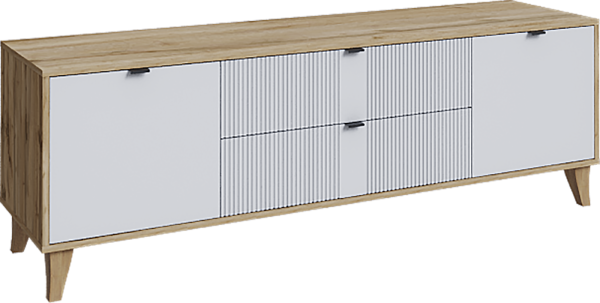 Тумба ТВ Лаура (Дуб вотан/Белый шагрень)