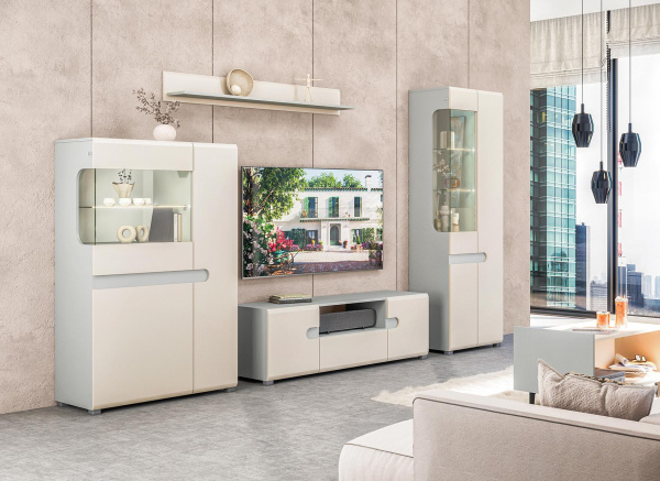 Шкаф с витриной Леонардо МН-026-01/1