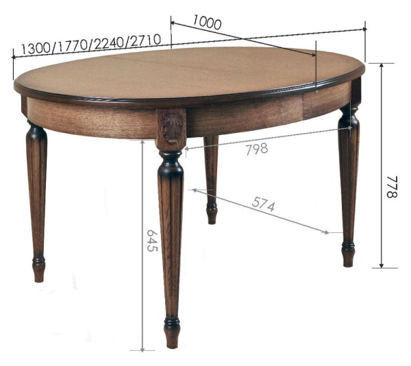 Стол Милана 14 П4.265.0.28(323.02)