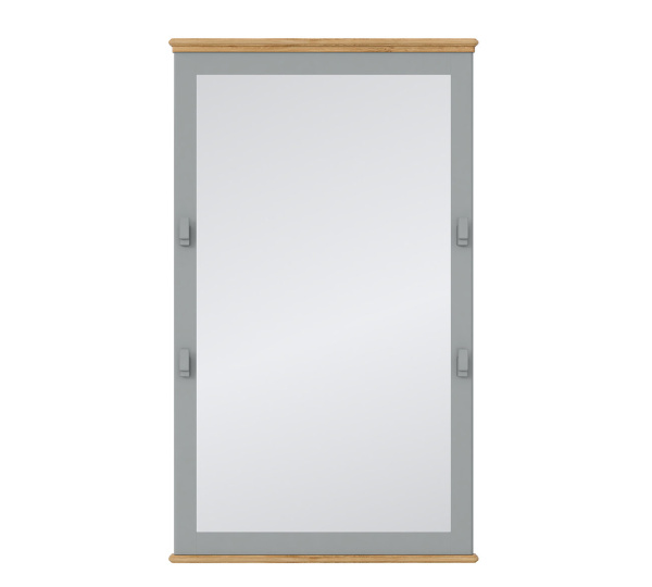 Зеркало навесное Рандеву 160*97 (Серый 7042/Антик 24)