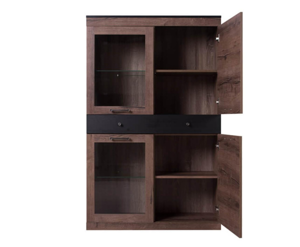 Шкаф с витриной 2V2D1S ДЖАГГЕР