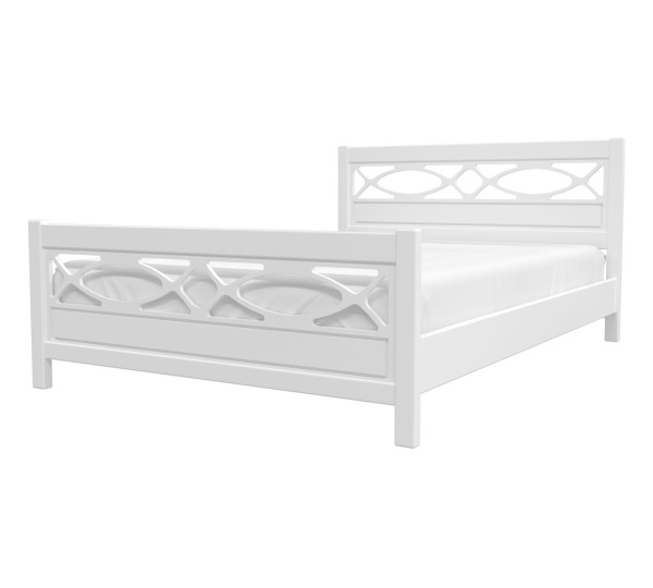 Кровать двуспальная Лоренса (кровать двойная (РАЗБОРНАЯ) 1400х2000 цвет Белый античный)