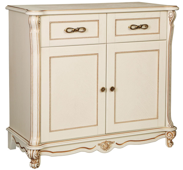 Тумба Алези П1.350.0.18 (П350.18) (Слоновая кость с золочением)