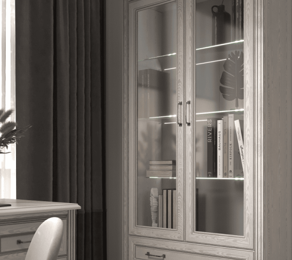 Шкаф с подсветкой СТИЛИУС B169-REG2W2S