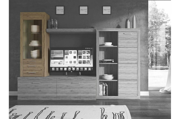 Шкаф-витрина 1V2SL ОСКАР