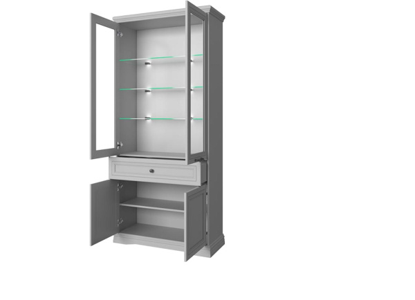 Шкаф с витриной 2V2D1S Н ВАЛЕНСИЯ