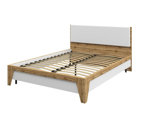 Кровать СКАНДИ МН-036-20-180 (Белый; Дуб Вотан)