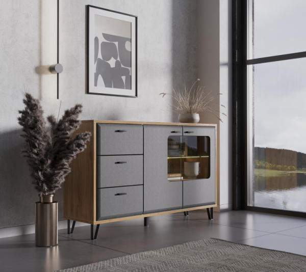 Тумба ГРЕЙС KOM2W3S с подсветкой