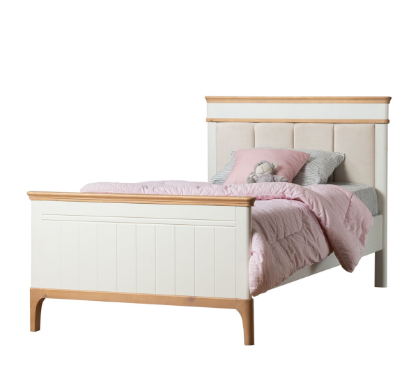 Кровать мягкая односпальная Вида №19 (800х1600 эмаль)