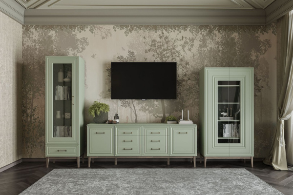 Шкаф с витриной Гориция двухдверный