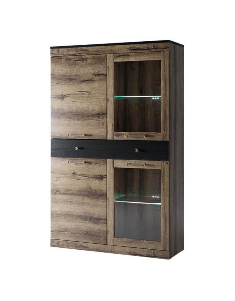 Шкаф с витриной 2V2D1S ДЖАГГЕР