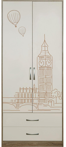 Шкаф Бритиш Бум П3.0551.1.07 (Дуб трюфельный + крем)