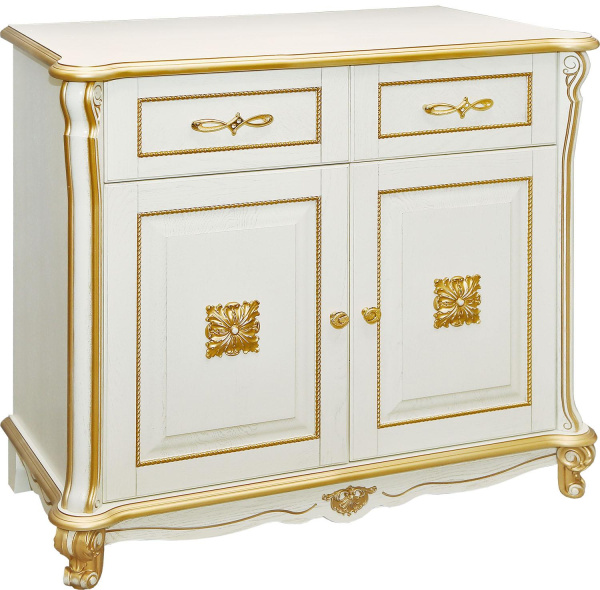 Тумба Алези Люкс П1.349.0.18 (П350.18л) (Слоновая кость с золочением)