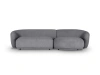 Диван Fabro средний / пуф справа (Ткань Buckle dark gray)
