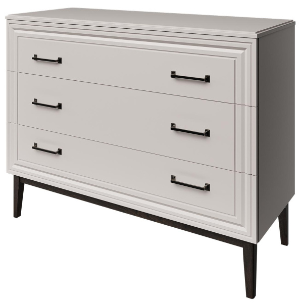 Комод Гориция 3 ящика (3 ЯЩИКА, Персидский Жемчуг/Лак Льняной)