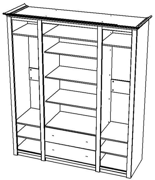 Шкаф для одежды Сорбонна П7.055.1.16
