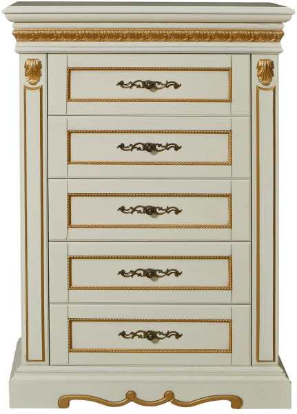 Комод Милана 04с П4.265.1.04(294.04с) (Слоновая кость с золочением)