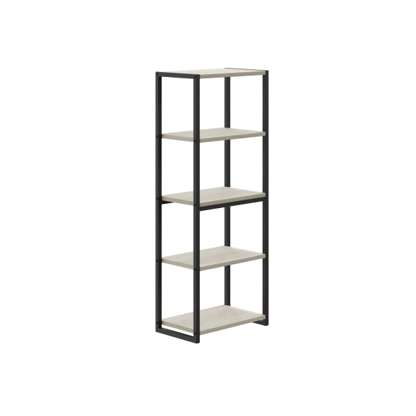 Стеллаж Board 500 глянец (Каркас Чёрный матовый, Полки Дуб Сонома глянец)