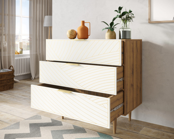Комод с тремя ящиками Line LN12/GR1