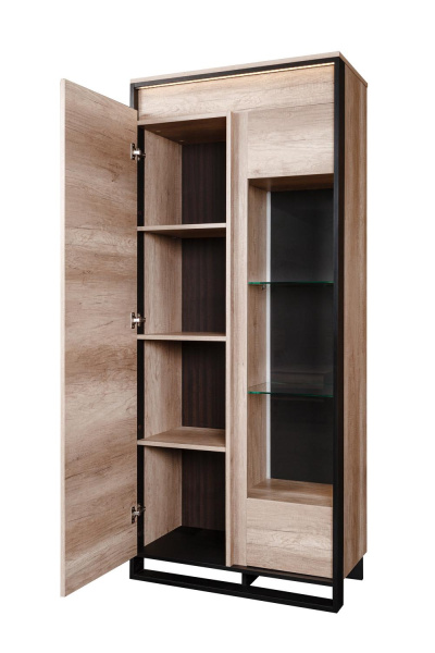 Шкаф с витриной Каньон Лофт П3.0561.0.20/40-01