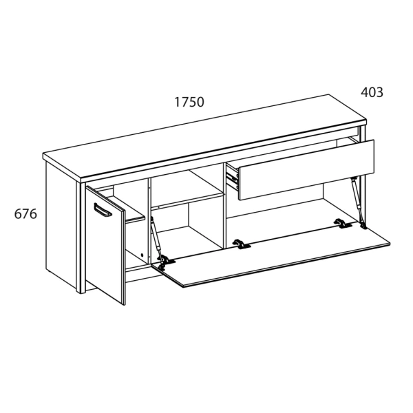 Тумба RTV 2D1SN ДЖАЗ