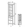 Шкаф для посуды Кантри Hemnes 13 ММЦ (Блек)