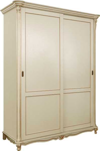 Шкаф для одежды 2д Алези П1.350.1.05 (П349.21) (Слоновая кость с золочением)