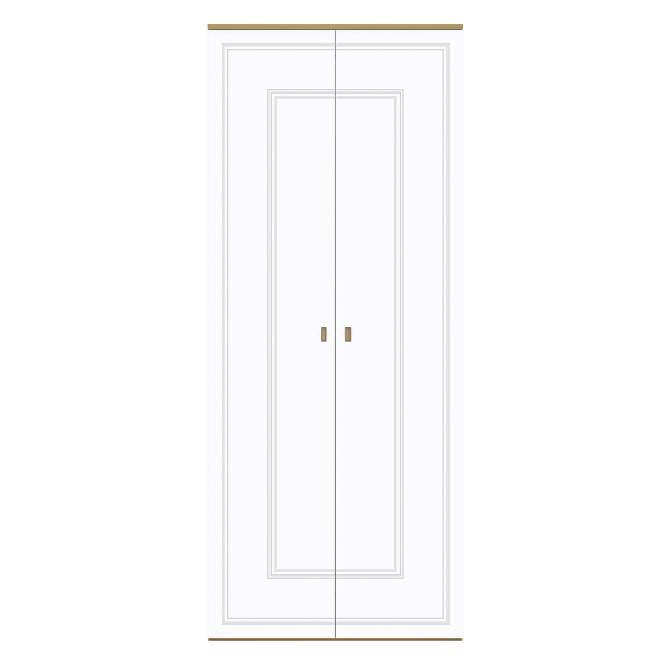 Шкаф 2-х дверный Вега Сапфир (Глянец белый)